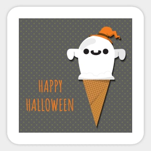 Ice Cream Halloween Face Gift Sticker